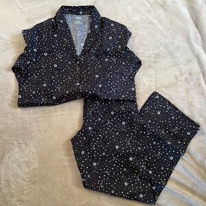 NWOT Black Starry Pajama Set - S